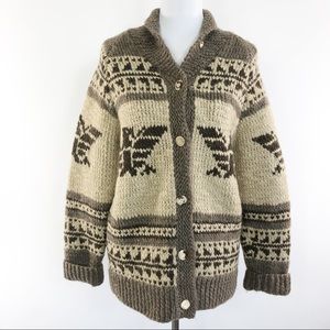 Ralph Lauren M Sweater Cardigan Cowichan Flag